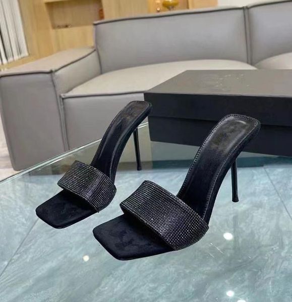 designer women's high heels slippers and sandals full diamond party flip-flops luxury velvet women's high-heeled sandals crystal s, Black
designer women's high heels slippers and sandals full diamond party flip-flops luxury velvet women's high-heeled sandals crystal s, Black