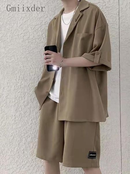 men s tracksuits gmiixder setelan 2 buah jalan raya pria kemeja lengan pendek celana tampan trendi musim panas dua potong kasual gaya inggri, Gray
men s tracksuits gmiixder setelan 2 buah jalan raya pria kemeja lengan pendek celana tampan trendi musim panas dua potong kasual gaya inggri, Gray