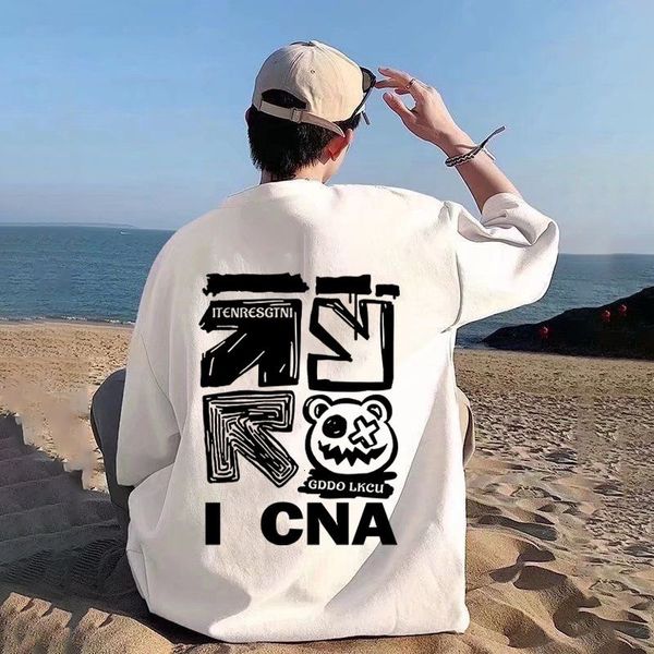 men's t-shirts oversized men's t-shirt summer cotton brand simple printed men's t-shirt loose style korean street fashion sho, White;black
men's t-shirts oversized men's t-shirt summer cotton brand simple printed men's t-shirt loose style korean street fashion sho, White;black