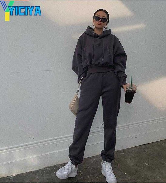 yiciya autumn winter streetwear women joggers 2 piece sets hooded sweatshirt pants two piece set tracksuit fleece outfits sweatpants new fav, White
yiciya autumn winter streetwear women joggers 2 piece sets hooded sweatshirt pants two piece set tracksuit fleece outfits sweatpants new fav, White