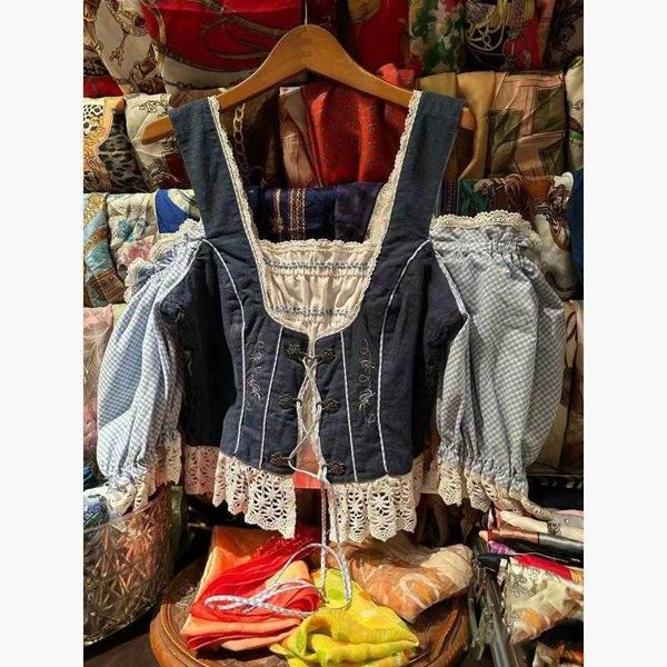 womens vintage casual shirts fake two-piece patchwork off shoulder short sleeved shirt for women's blouses new antique chiffon plus si, White
womens vintage casual shirts fake two-piece patchwork off shoulder short sleeved shirt for women's blouses new antique chiffon plus si, White