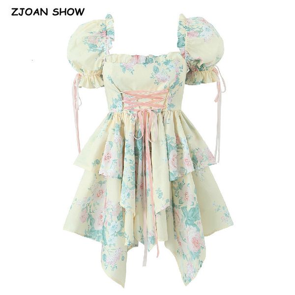 casual dresses party sweet princess cross rope bow front flower print irregular ball gown dress women puff sleeve swing mini fairy cake robe, Black;gray
casual dresses party sweet princess cross rope bow front flower print irregular ball gown dress women puff sleeve swing mini fairy cake robe, Black;gray
