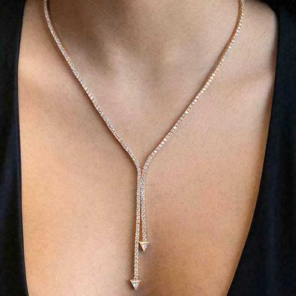 jewelry pendant necklace fashion simple tassel necklace temperament party rhinestone accessories female, Black
jewelry pendant necklace fashion simple tassel necklace temperament party rhinestone accessories female, Black