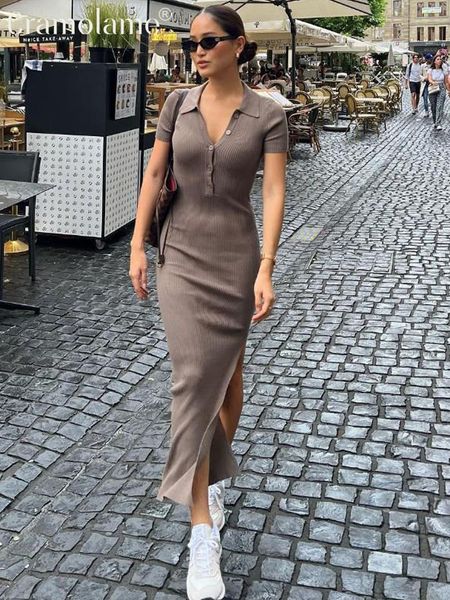 casual dresses party short sleeve turndown knitted bodycon split long dress women fashion shirts maxi summer female clothes black brown 2305, Black;gray
casual dresses party short sleeve turndown knitted bodycon split long dress women fashion shirts maxi summer female clothes black brown 2305, Black;gray