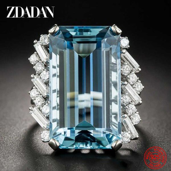 band rings zdadan 925 sterling silver charm square aquamarine ring for women fashion wedding zircon jewelry gift j230517
band rings zdadan 925 sterling silver charm square aquamarine ring for women fashion wedding zircon jewelry gift j230517
