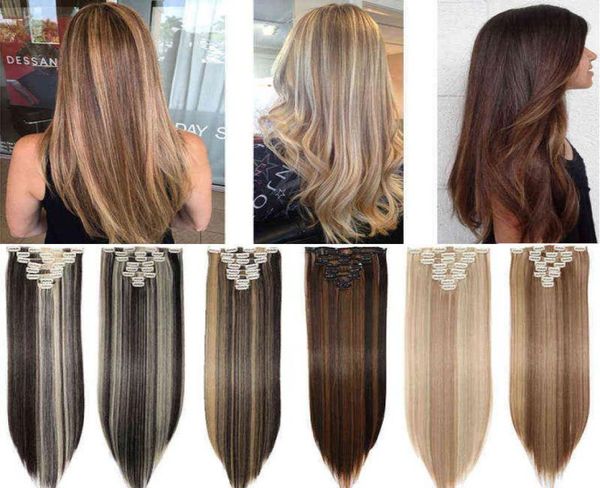 snoilite 8pcsset 18clips clip in hair extensions synthetic long straight hair extension clip in hair for women 2202087571190, Black;brown
snoilite 8pcsset 18clips clip in hair extensions synthetic long straight hair extension clip in hair for women 2202087571190, Black;brown