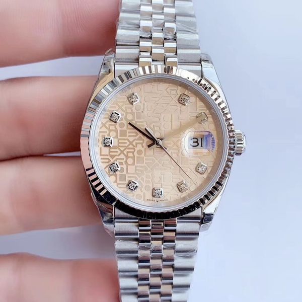 men's mechanical watch 36mm fully automatic stainless steel luminous waterproof women's watch couple style classic watch montre de, Slivery;brown
men's mechanical watch 36mm fully automatic stainless steel luminous waterproof women's watch couple style classic watch montre de, Slivery;brown