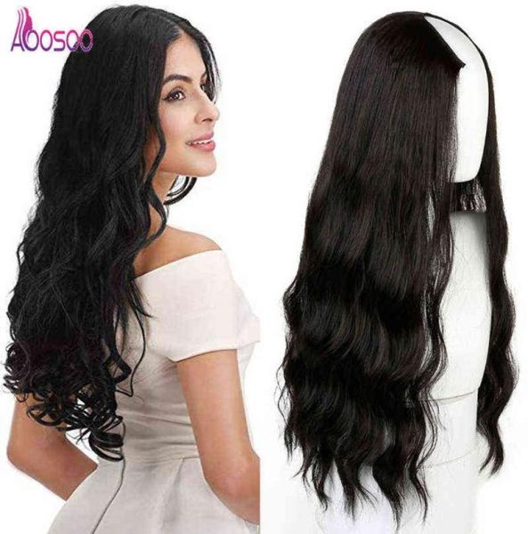 long wavy culry ushaped half for women 24quot natural female long black brown s heat resistant synthetic fake hair 2202082218713
long wavy culry ushaped half for women 24quot natural female long black brown s heat resistant synthetic fake hair 2202082218713