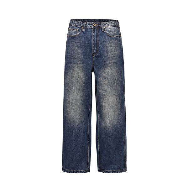 high street washed blue jeans men's straight casual denim trousers oversized loose cargos, Black;brown
high street washed blue jeans men's straight casual denim trousers oversized loose cargos, Black;brown