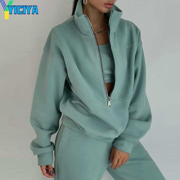 yiciya women's tracksuit casual solid long sleeve hooded sport suits autumn warm hoodie sweatshirts and long pant fleece two piece sets, White
yiciya women's tracksuit casual solid long sleeve hooded sport suits autumn warm hoodie sweatshirts and long pant fleece two piece sets, White