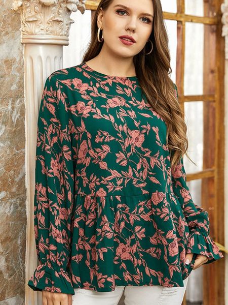 women's plus size tshirt fragmented flower doll shirt large ruffled clothing plus size women clothing blouse 230517, Black
women's plus size tshirt fragmented flower doll shirt large ruffled clothing plus size women clothing blouse 230517, Black