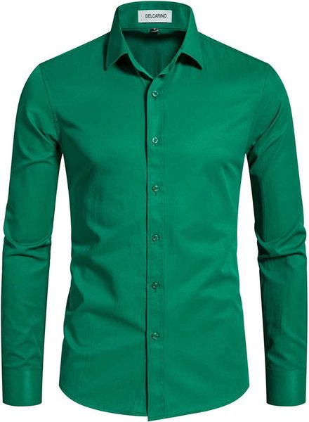 men's long sleeve button shirt delcarino solid fit casual business dress shirt 3bez, White;black
men's long sleeve button shirt delcarino solid fit casual business dress shirt 3bez, White;black