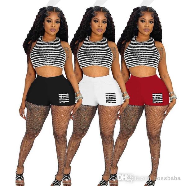 women tracksuits two pieces set designer 2023 wind striped shorts tank set summer casual sportwear 3 colours s-xxl, Gray
women tracksuits two pieces set designer 2023 wind striped shorts tank set summer casual sportwear 3 colours s-xxl, Gray