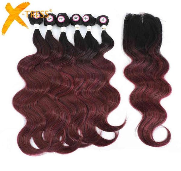 ombre rose red body wave synthetic hair bundles with 4x4 lace closure xtress curly wave hair weaving for women middle part h220429893229, Black
ombre rose red body wave synthetic hair bundles with 4x4 lace closure xtress curly wave hair weaving for women middle part h220429893229, Black