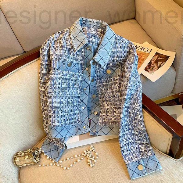 women's jackets designer turn down collar denim jeans patched tweed woolen single breasted jacket smlxl p9y3, Black;brown
women's jackets designer turn down collar denim jeans patched tweed woolen single breasted jacket smlxl p9y3, Black;brown