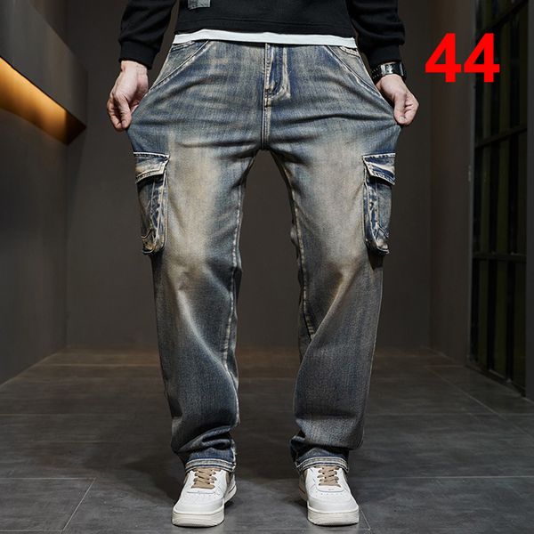 mens jeans 42 44 plus size men denim pants baggy vintage cargo loose fashion causal trousers male big bottoms 230516, Blue
mens jeans 42 44 plus size men denim pants baggy vintage cargo loose fashion causal trousers male big bottoms 230516, Blue