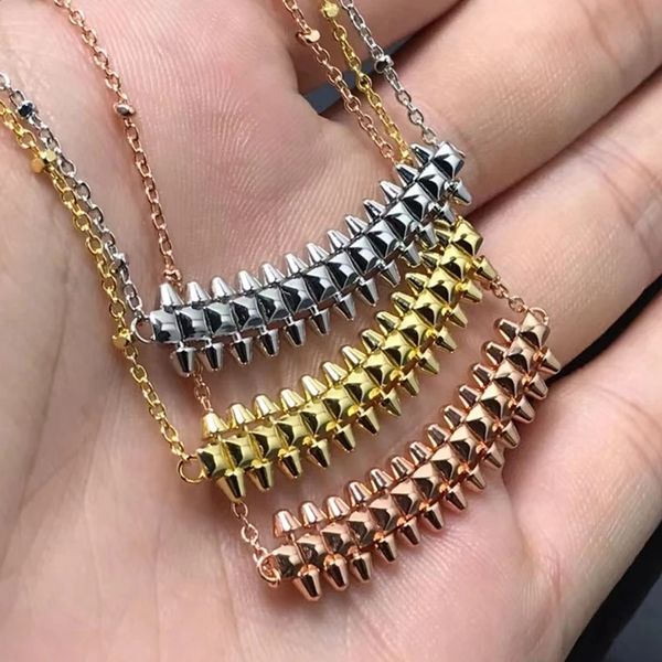 designers 18k gold plated classics women pendant necklace rivet necklace for women electroplated luxury brand fashion classic jewelry, Silver
designers 18k gold plated classics women pendant necklace rivet necklace for women electroplated luxury brand fashion classic jewelry, Silver