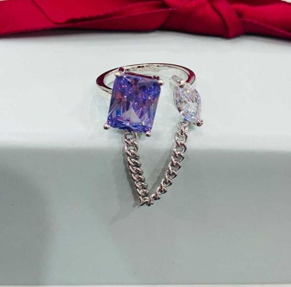 hef jewelry original grape ice opening ring female fashion chain index finger ring 925 sterling silver3366146, Silver
hef jewelry original grape ice opening ring female fashion chain index finger ring 925 sterling silver3366146, Silver