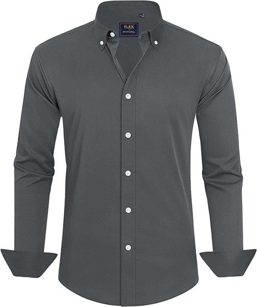 solid j. ver shirt men's formal color long sleeve elastic wrinkle formal shirt business casual button up shirt k1vy, White;black
solid j. ver shirt men's formal color long sleeve elastic wrinkle formal shirt business casual button up shirt k1vy, White;black