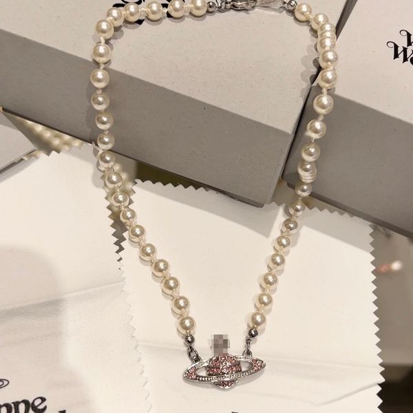 pink saturn pendant necklaces women's classic planet pendant pearl chain necklace wholesale, Silver
pink saturn pendant necklaces women's classic planet pendant pearl chain necklace wholesale, Silver