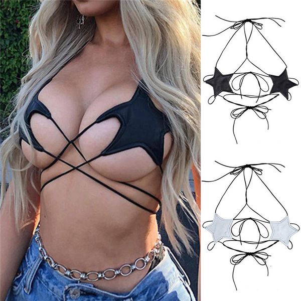 womens tshirt chronstyle summer gothic punk leather black star bra bustier simple hanging neck tank casual bras 230516, White
womens tshirt chronstyle summer gothic punk leather black star bra bustier simple hanging neck tank casual bras 230516, White