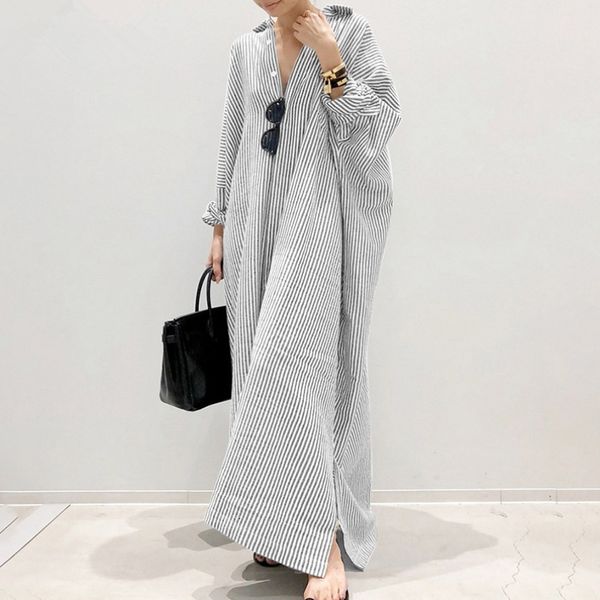 urban dresses gaun baru musim panas untuk wanita mode kardigan bergaris longgar kasual elegan komuter gaun panjang atasan 230517, White;black
urban dresses gaun baru musim panas untuk wanita mode kardigan bergaris longgar kasual elegan komuter gaun panjang atasan 230517, White;black