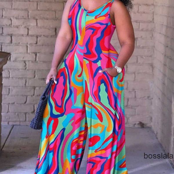 plus size womens designer jumpsuit 2023 summer new fashion printed v-neck sleeveless loose strap bodysuit, Black
plus size womens designer jumpsuit 2023 summer new fashion printed v-neck sleeveless loose strap bodysuit, Black