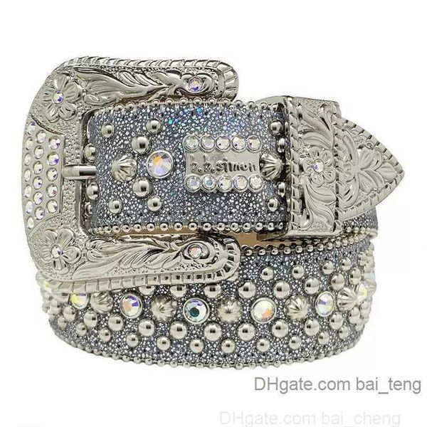 

1Fashion 2023 Belts for women mens designer BB simon belt Shiny Rhinestones Multicolor b1