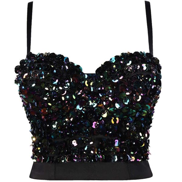 2022 summer cool outerwear sequins sparkling bra inner style trendy fashion small strap tank top, White
2022 summer cool outerwear sequins sparkling bra inner style trendy fashion small strap tank top, White