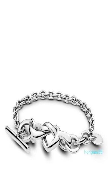 925 sterling silver bracelets hand chain fit pandora knotted heart bracelet luxury designer bangle gift for women jewelry7543048, Black
925 sterling silver bracelets hand chain fit pandora knotted heart bracelet luxury designer bangle gift for women jewelry7543048, Black