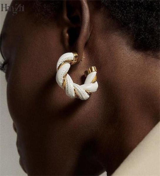 women hoop earrings jewelry hangzhi 2021 newtrendy leather metal ed weave geometric circel black white green accessories1617996, Golden;silver
women hoop earrings jewelry hangzhi 2021 newtrendy leather metal ed weave geometric circel black white green accessories1617996, Golden;silver