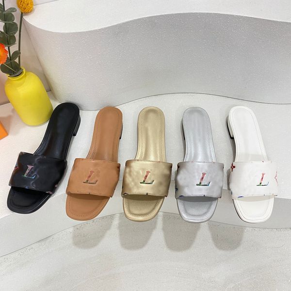 luxury designer leather ladies sandals summer flat shoes fashion beach women slippers multicolour printing ll letter drag 35-42 original box, Black
luxury designer leather ladies sandals summer flat shoes fashion beach women slippers multicolour printing ll letter drag 35-42 original box, Black