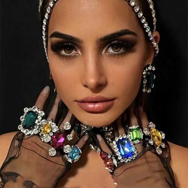 band rings bohemia crystal big square gemstone adjustable finger ring wedding jewelry for women rhinestone bridal large geometric open ring, Silver
band rings bohemia crystal big square gemstone adjustable finger ring wedding jewelry for women rhinestone bridal large geometric open ring, Silver