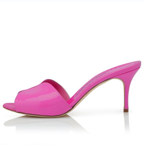 fashion women's sandals pumps houramu 70 mm bright pink light blue dark nude patent leather mules italy trendy round head slingback des, Black
fashion women's sandals pumps houramu 70 mm bright pink light blue dark nude patent leather mules italy trendy round head slingback des, Black