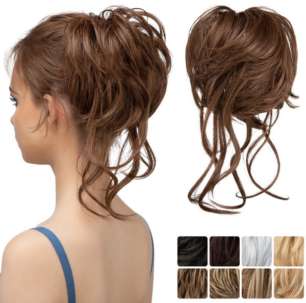 12 inch long whiskers elastic hair rings and fluffy curly hair buns available in various styles supporting customization, Black
12 inch long whiskers elastic hair rings and fluffy curly hair buns available in various styles supporting customization, Black