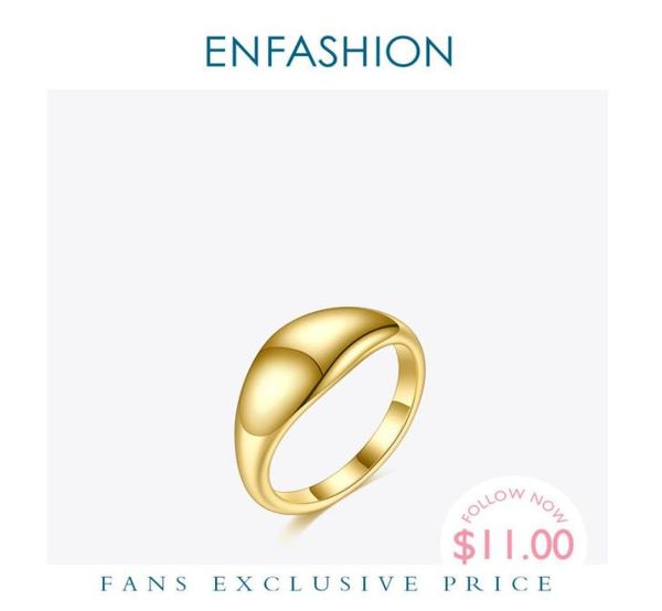 enfashion punk smooth ring gold color stainless steel big simple finger rings for women fashion jewelry anillos mujer r204041 y1129456897, Golden;silver
enfashion punk smooth ring gold color stainless steel big simple finger rings for women fashion jewelry anillos mujer r204041 y1129456897, Golden;silver