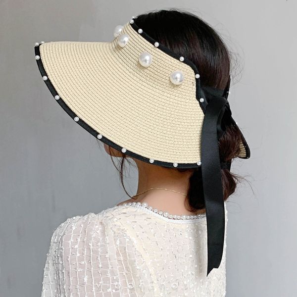 wide brim hats bucket foldable empty straw for women summer white imitation pearl beach visor caps uv protction adjustable ribbon sun hat 23, Blue;gray
wide brim hats bucket foldable empty straw for women summer white imitation pearl beach visor caps uv protction adjustable ribbon sun hat 23, Blue;gray