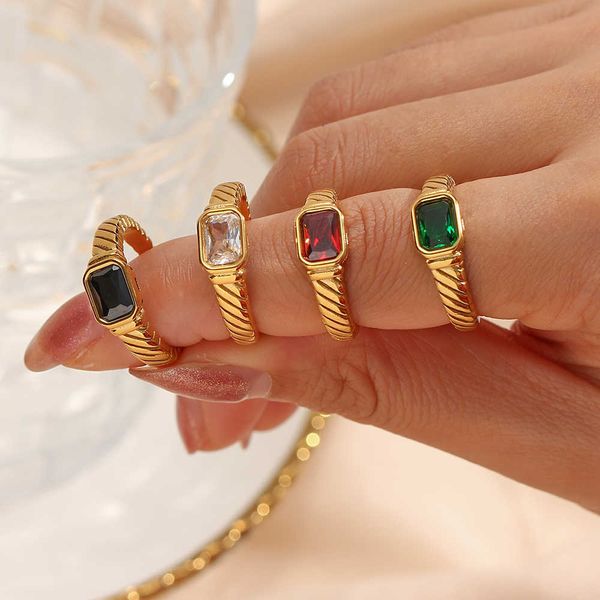 band rings 2021 new thin ring band texture engraved small square 3a cubic zirconia stone ring blk white green red gemstone ring j230517, Silver
band rings 2021 new thin ring band texture engraved small square 3a cubic zirconia stone ring blk white green red gemstone ring j230517, Silver