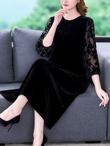 dresses black women velvet vintage midi dress 2022 autumn oneck elegant prom evening dresses office formal casual vestidos de fiesta, Black;gray
dresses black women velvet vintage midi dress 2022 autumn oneck elegant prom evening dresses office formal casual vestidos de fiesta, Black;gray