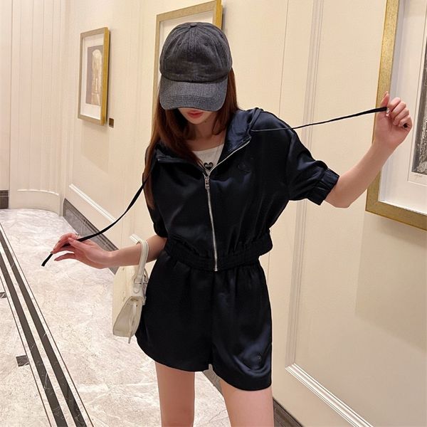 women's tracksuits two pieces sets nylon thin summer sun protection outfit suits hooded shirt and shorts casual fashion clothes, Gray
women's tracksuits two pieces sets nylon thin summer sun protection outfit suits hooded shirt and shorts casual fashion clothes, Gray