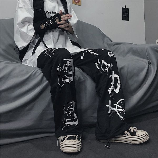 men's pants letter dark casual pants trousers men trend fat plus size straight loose korean version of youth 230517, Black
men's pants letter dark casual pants trousers men trend fat plus size straight loose korean version of youth 230517, Black