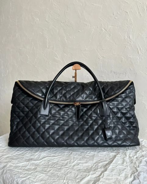 black fashion es giant travel bags in quilted leather maxi supple bag handles duffle designer womens mens zip closure case large handbags s7
black fashion es giant travel bags in quilted leather maxi supple bag handles duffle designer womens mens zip closure case large handbags s7