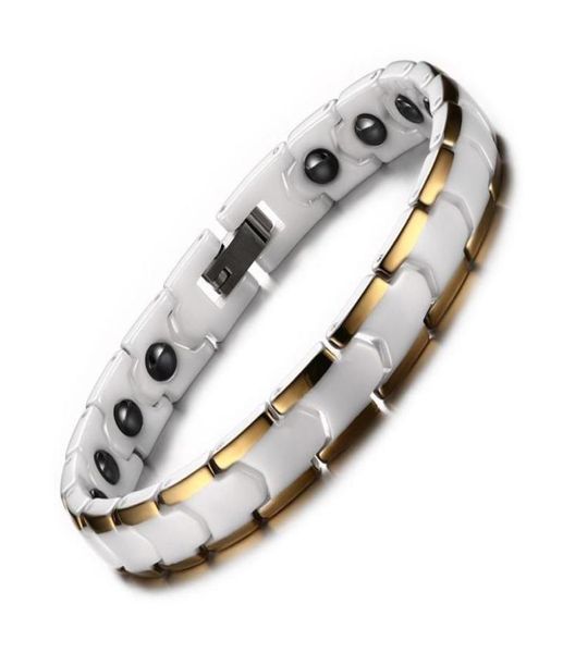 relationship bracelet for women ceramic alert with magnet healthy hand chain gold color bangle4952941, Black
relationship bracelet for women ceramic alert with magnet healthy hand chain gold color bangle4952941, Black