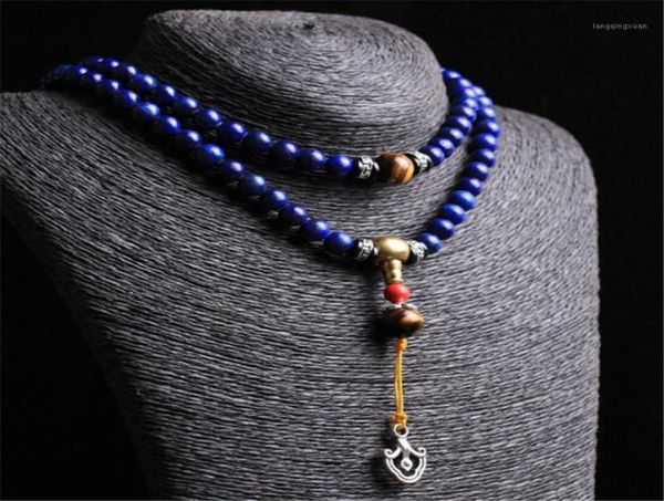 beaded strands exquisite emperor 5a grade natural lapis lazuli beads 108 mala strand bracelet handicraft tiger eye stone or neckl2099618, Black
beaded strands exquisite emperor 5a grade natural lapis lazuli beads 108 mala strand bracelet handicraft tiger eye stone or neckl2099618, Black