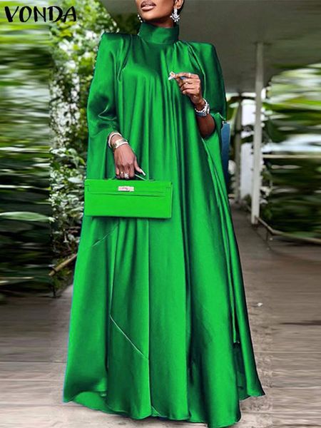 plus size dresses 2023 vonda 5xl size women stand collar elegant satin long bat sleeve evening pleated maxi sundress casual robe 230517, Black
plus size dresses 2023 vonda 5xl size women stand collar elegant satin long bat sleeve evening pleated maxi sundress casual robe 230517, Black