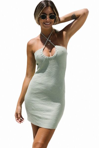 green criss cross halter backless ribbed bodycon mini dress c4mo#, Black;pink
green criss cross halter backless ribbed bodycon mini dress c4mo#, Black;pink