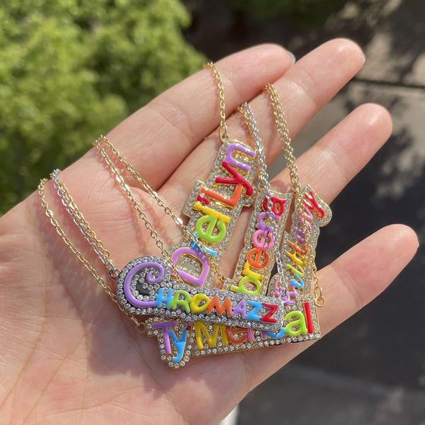 strands strings lw kustom warna warni kalung nama enamel wanita baja tahan karat pvd ganda berlian imitasi perhiasan 230517, Black
strands strings lw kustom warna warni kalung nama enamel wanita baja tahan karat pvd ganda berlian imitasi perhiasan 230517, Black