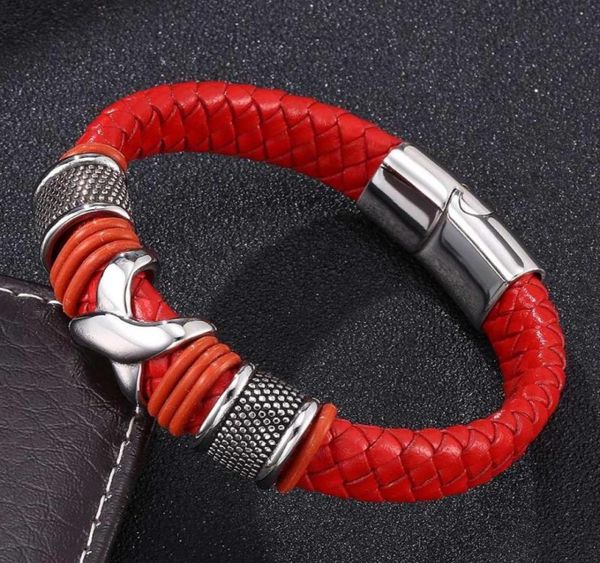 fashion men039s accessories red braided leather bracelet men jewelry magnetic clasps stainless steel personality wristband wome1867613, Black
fashion men039s accessories red braided leather bracelet men jewelry magnetic clasps stainless steel personality wristband wome1867613, Black