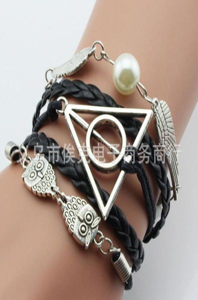new style men weaving anchor love multilayer wax rope leather bracelet who9752496, Black
new style men weaving anchor love multilayer wax rope leather bracelet who9752496, Black
