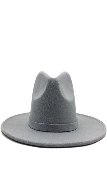 wide brim fedora hat for women solid color wool felt hat for men autumn winter panama gamble gray jazz cap4671691, Blue;gray
wide brim fedora hat for women solid color wool felt hat for men autumn winter panama gamble gray jazz cap4671691, Blue;gray